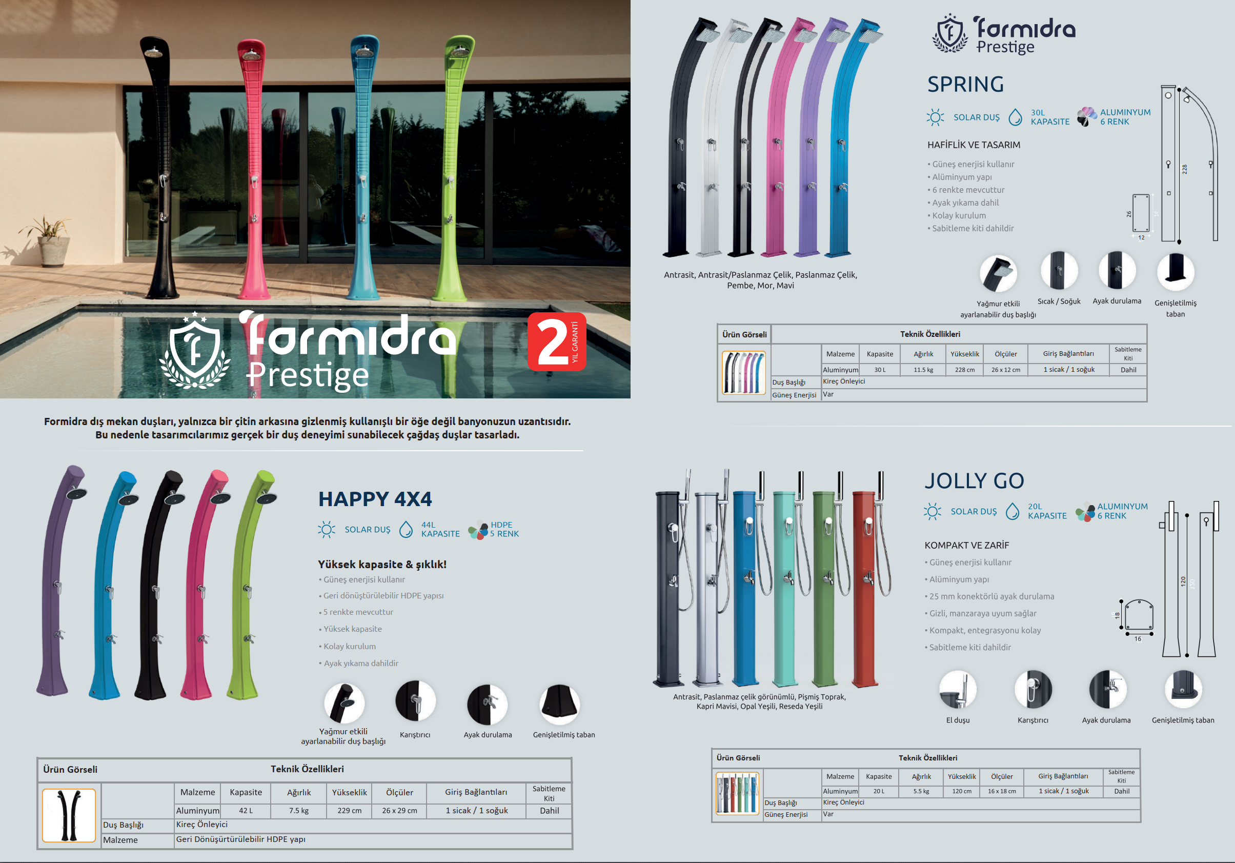 Formidra Solar Duşlar