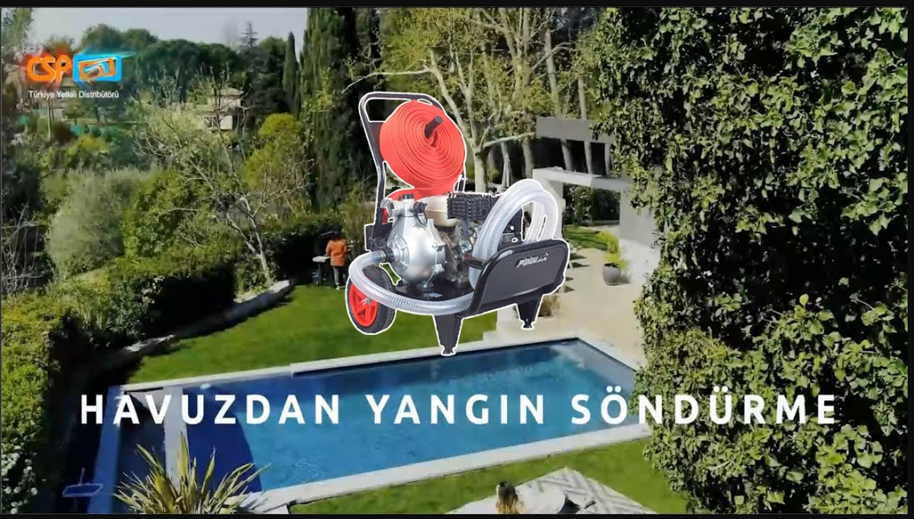 Poolsam Havuzdan yangın söndürme. Yangına karşı en yakın çözüm: Evinizdeki havuz